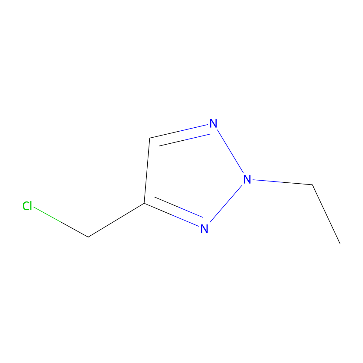 4-(chloromethyl)-2-ethyl-2H-1,2,3-triazole molecular structure, CAS 1312601-19-6