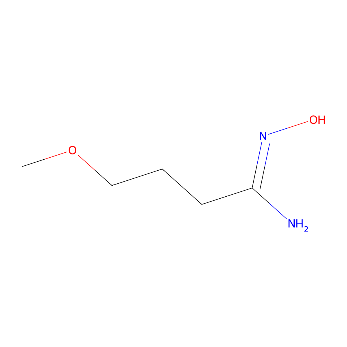 N'-hydroxy-4-methoxybutanimidamide molecular structure, CAS 1312601-25-4