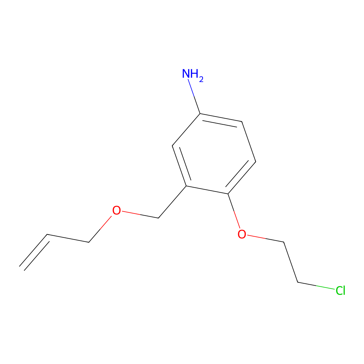 3-(allyloxymethyl)-4-(2-choloethoxy) benzenamine oxalate salt molecular structure, CAS 1312603-46-5