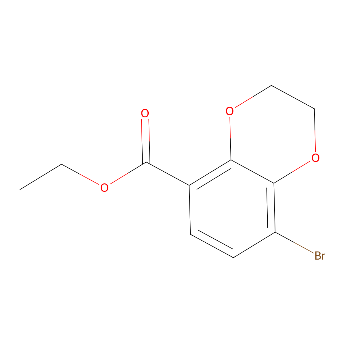 Ethyl 8-bromo-2,3-dihydrobenzo[B][1,4]dioxine-5-carboxylate molecular structure, CAS 1312609-84-9