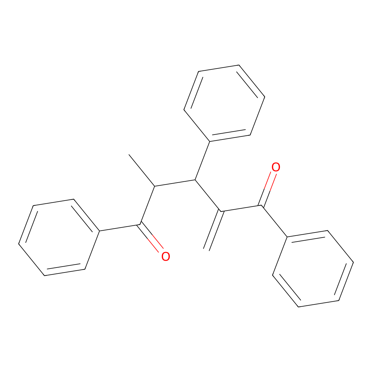 2-Methyl-4-methylidene-1,3,5-triphenylpentane-1,5-dione molecular structure, CAS 131261-65-9