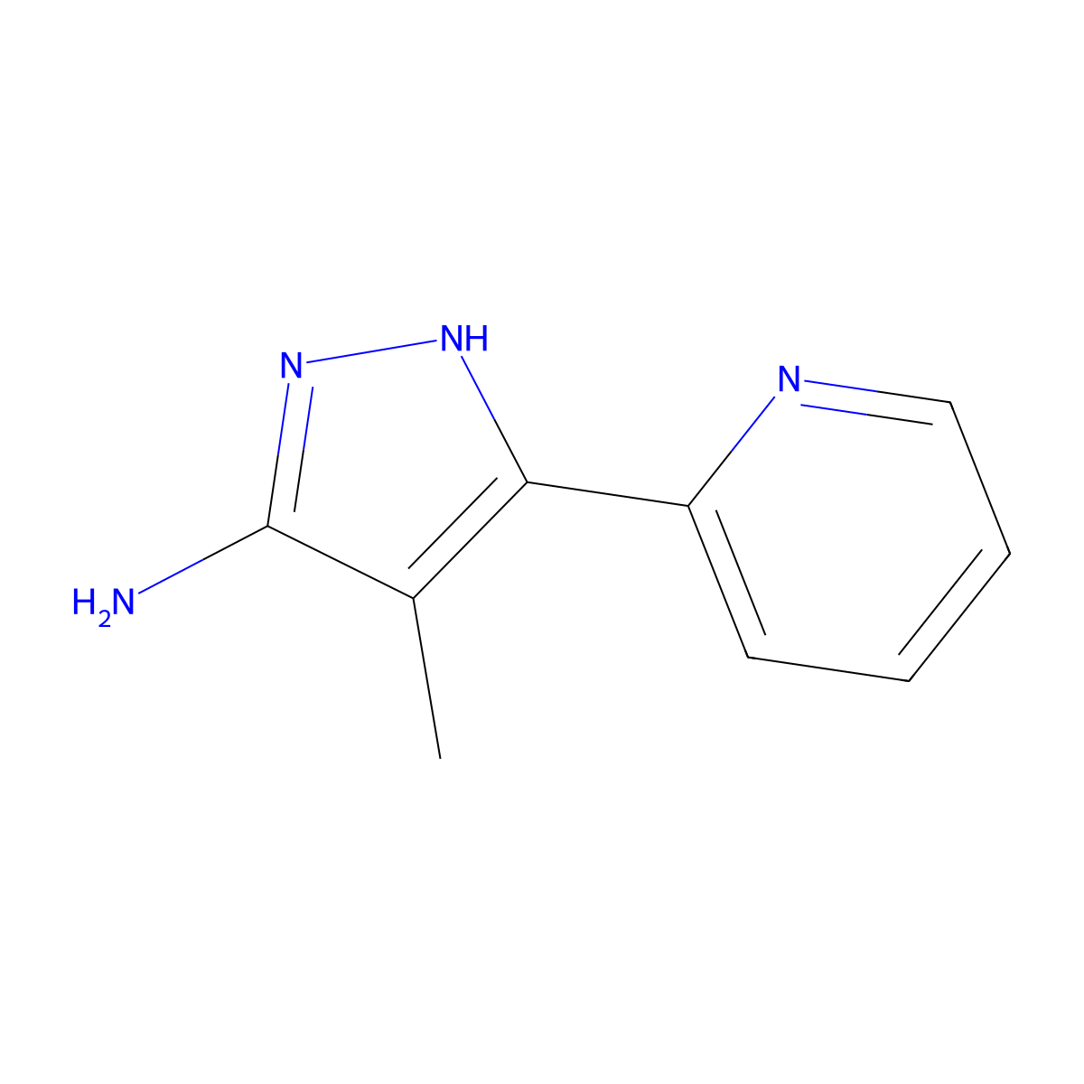 4-Methyl-3-(pyridin-2-YL)-1H-pyrazol-5-amine molecular structure, CAS 1312617-00-7