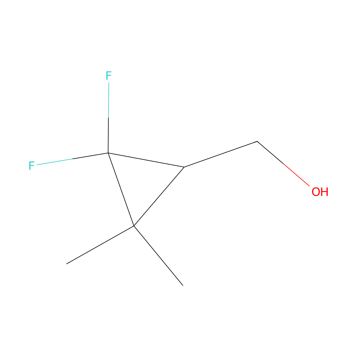 (2,2-Difluoro-3,3-dimethylcyclopropyl)methanol molecular structure, CAS 131262-12-9