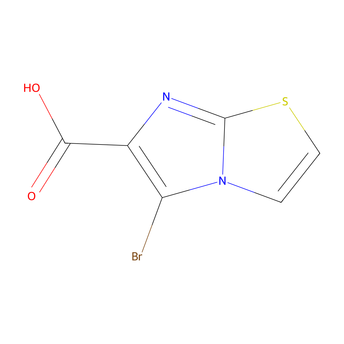 5-Bromoimidazo[2,1-b][1,3]thiazole-6-carboxylic acid molecular structure, CAS 1312658-52-8