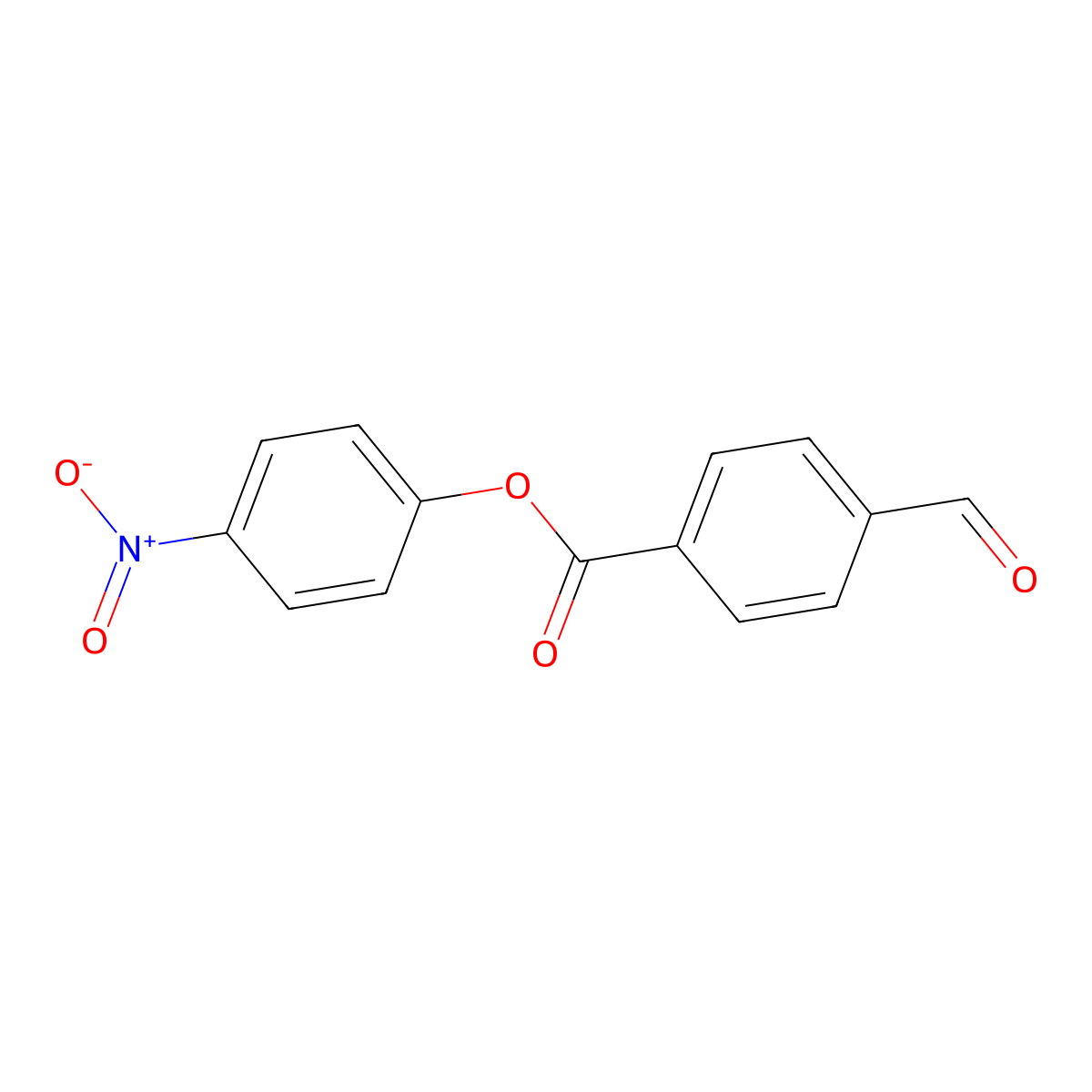 4-Nitrophenyl 4-formylbenzoate molecular structure, CAS 131266-90-5