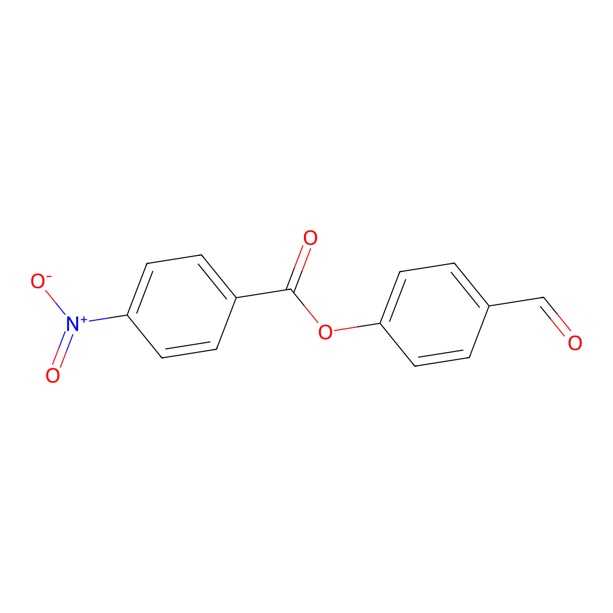 4-Formylphenyl 4-nitrobenzoate molecular structure, CAS 131266-91-6