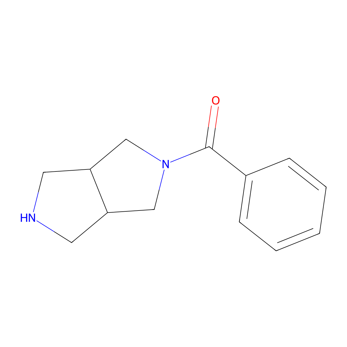 (hexahydropyrrolo[3,4-c]pyrrol-2(1H)-yl)(phenyl)methanone molecular structure, CAS 1312664-37-1