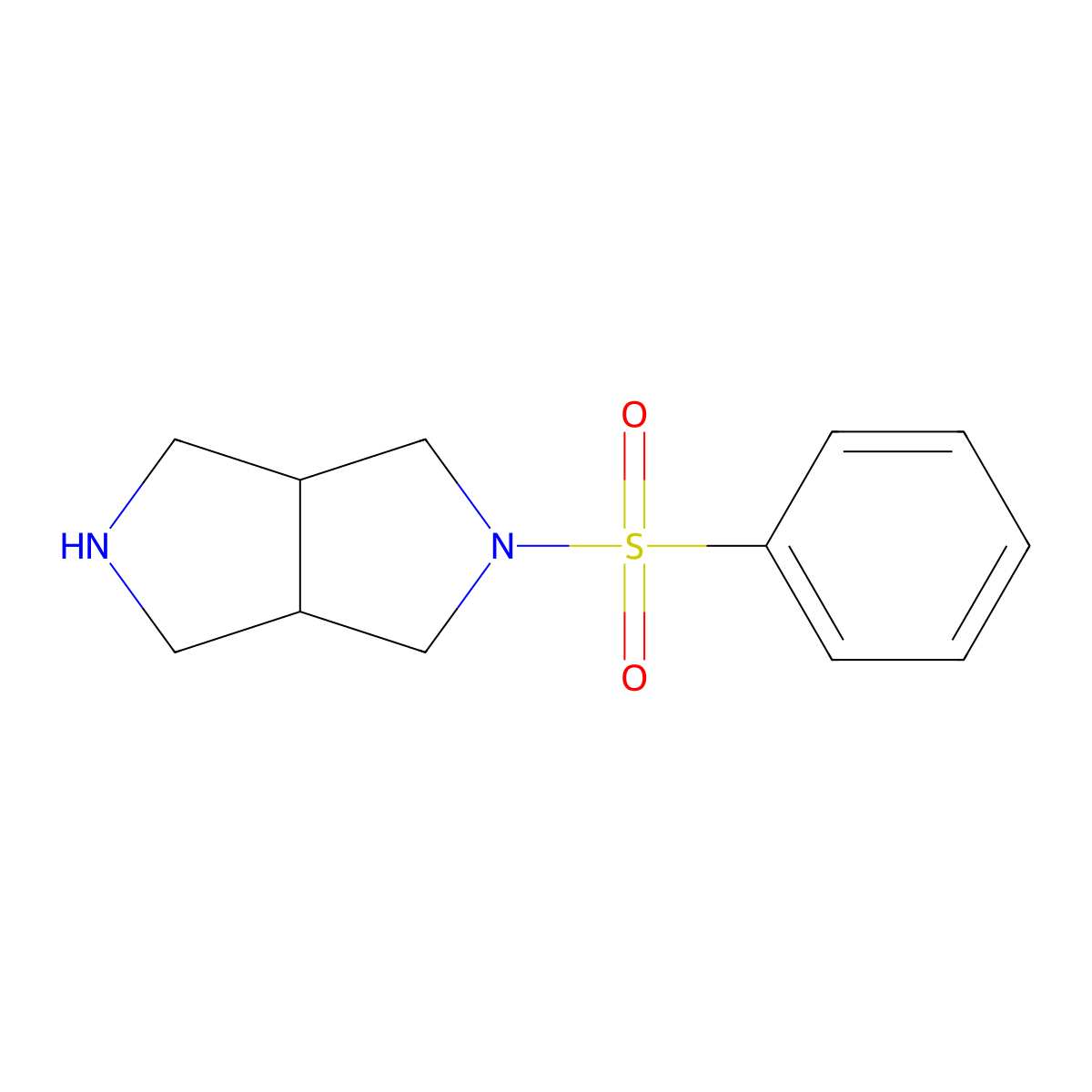 2-(Phenylsulfonyl)octahydropyrrolo[3,4-c]pyrrole molecular structure, CAS 1312664-38-2