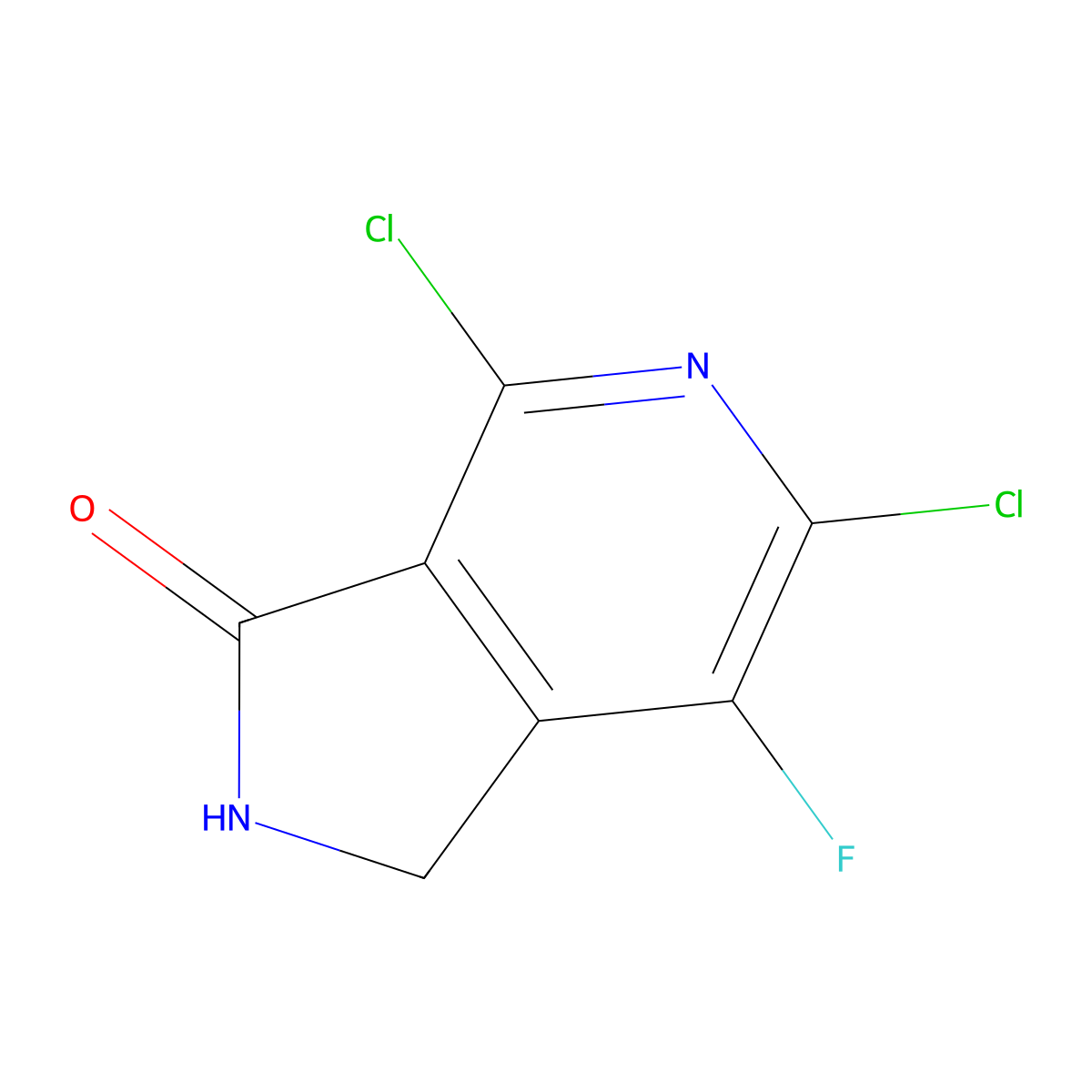 4,6-Dichloro-7-fluoro-1H-pyrrolo[3,4-c]pyridin-3(2H)-one molecular structure, CAS 1312693-69-8