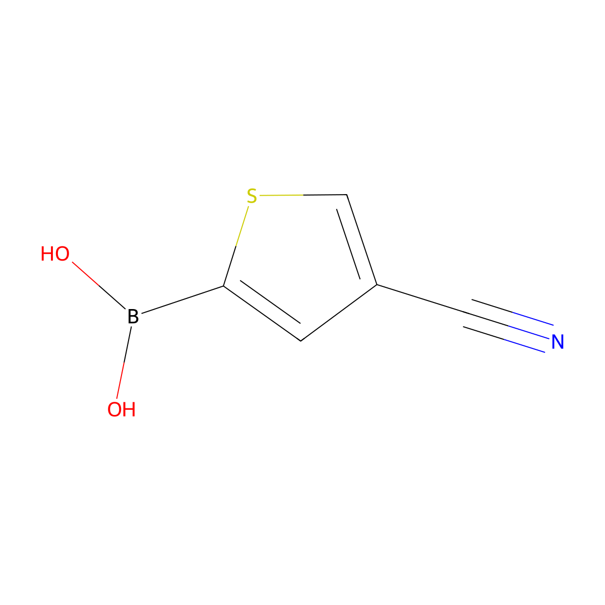 (4-Cyanothiophen-2-YL)boronic acid molecular structure, CAS 1312694-09-9