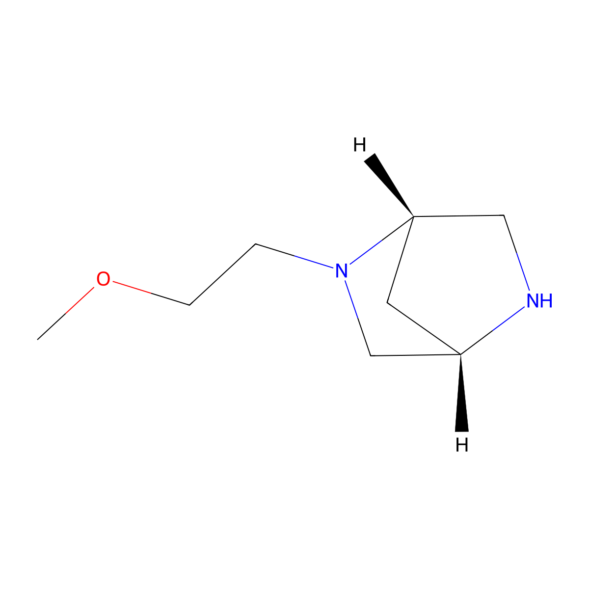 (1S,4S)-2-(2-methoxyethyl)-2,5-diazabicyclo[2.2.1]heptane molecular structure, CAS 1312705-70-6