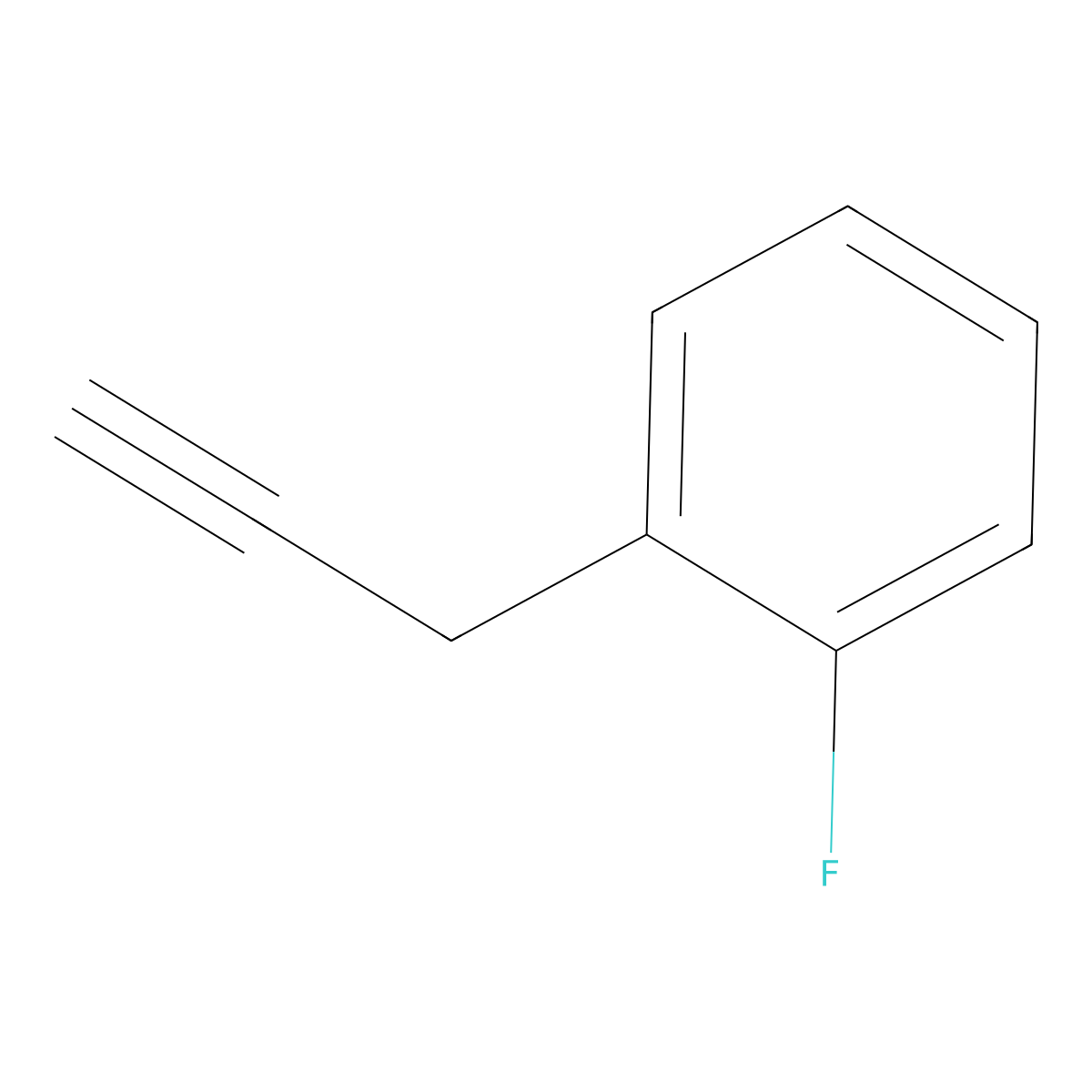 1-Fluoro-2-(prop-2-yn-1-yl)benzene molecular structure, CAS 1312713-07-7