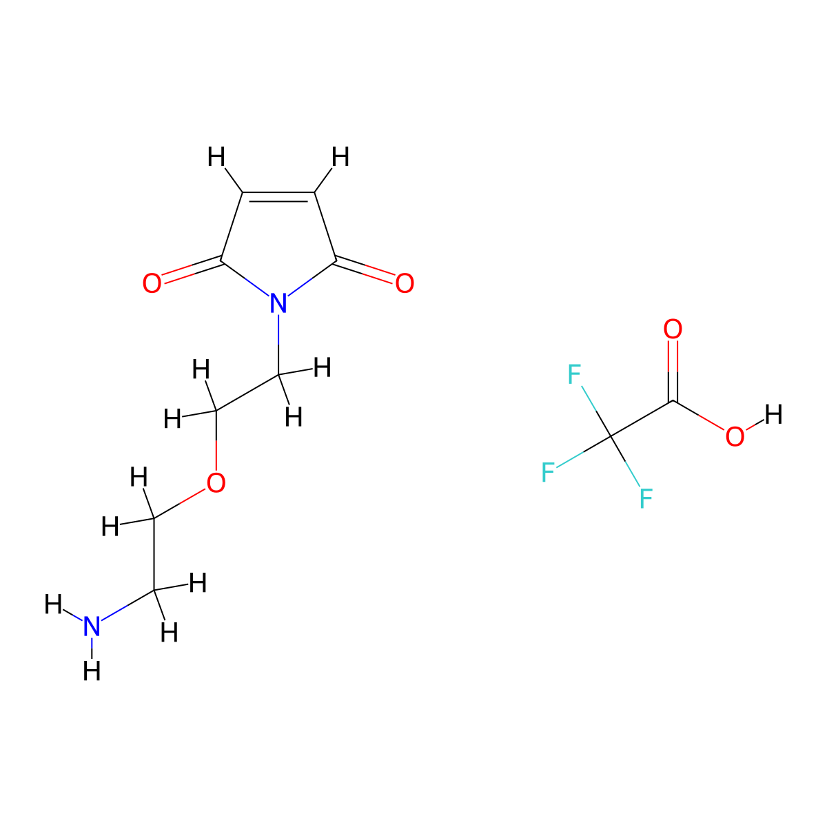 1-(2-(2-Aminoethoxy)ethyl)-1H-pyrrole-2,5-dione 2,2,2-trifluoroacetate molecular structure, CAS 131274-17-4