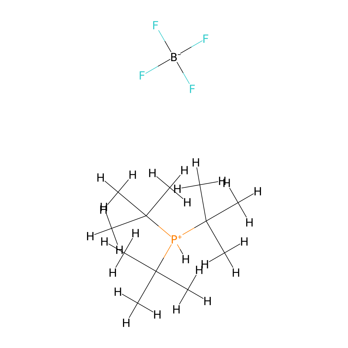 Tri-tert-butylphosphine tetrafluoroborate molecular structure, CAS 131274-22-1