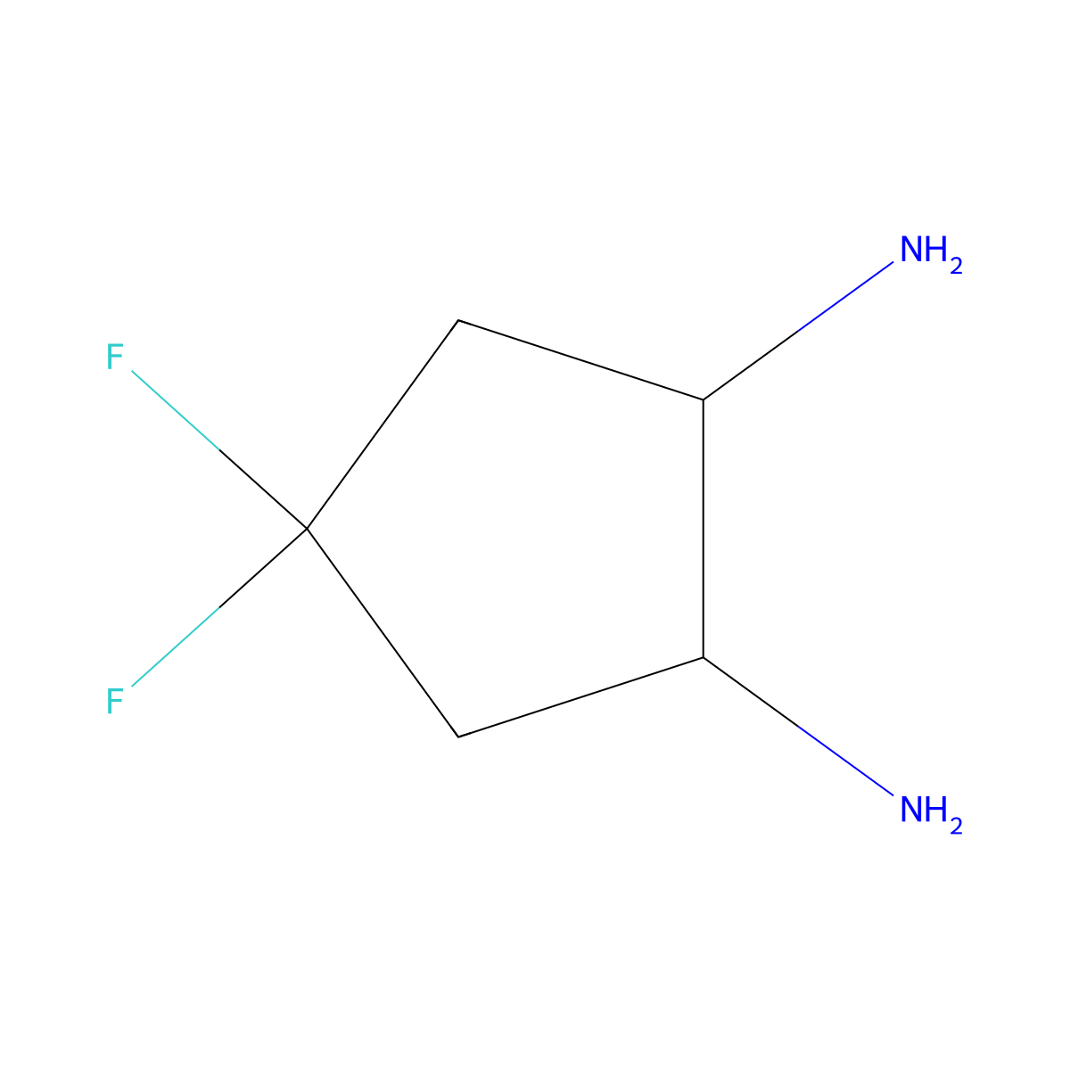(1R,2S)-4,4-difluorocyclopentane-1,2-diamine molecular structure, CAS 1312748-28-9