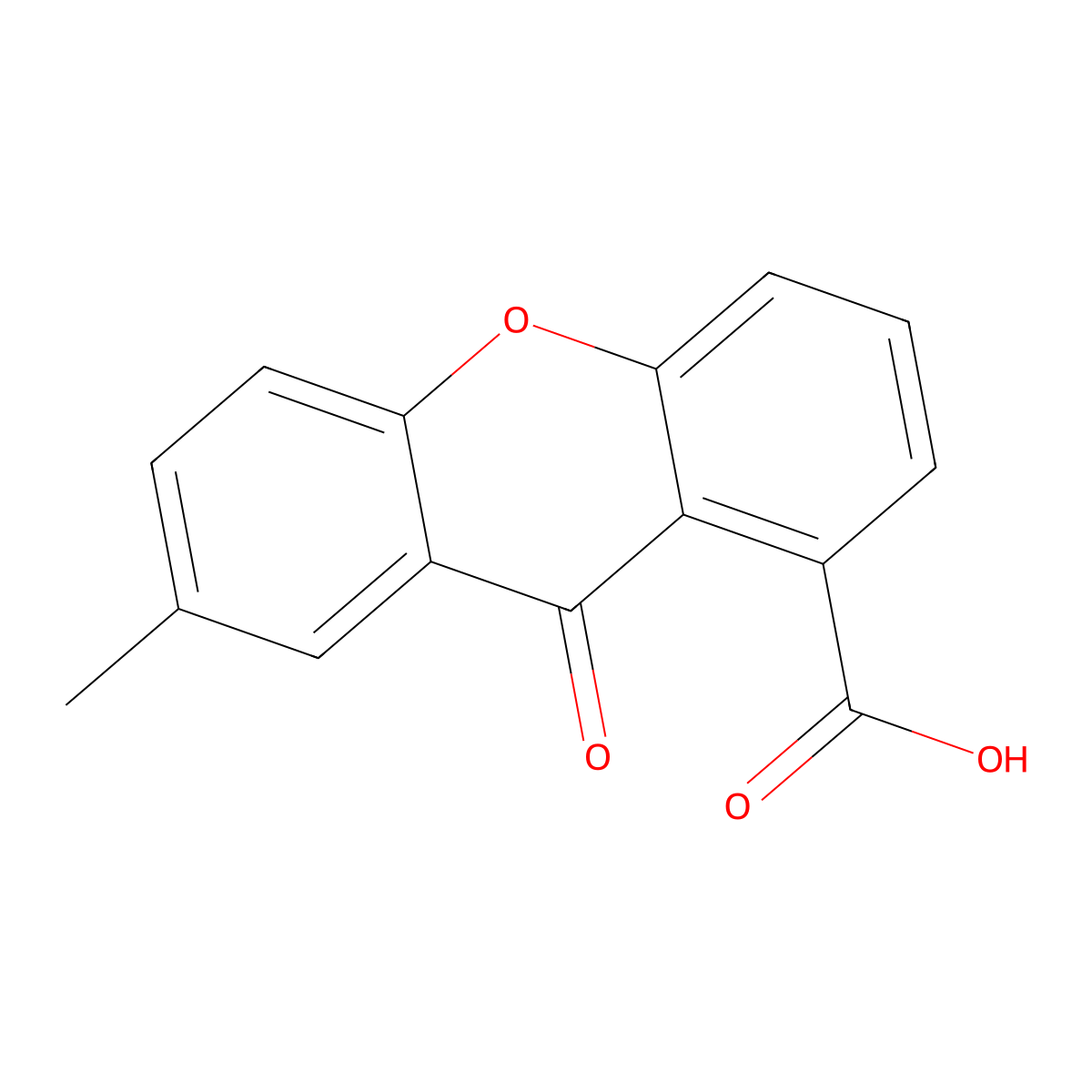 7-methyl-9-oxo-9H-xanthene-1-carboxylic acid molecular structure, CAS 1312760-31-8