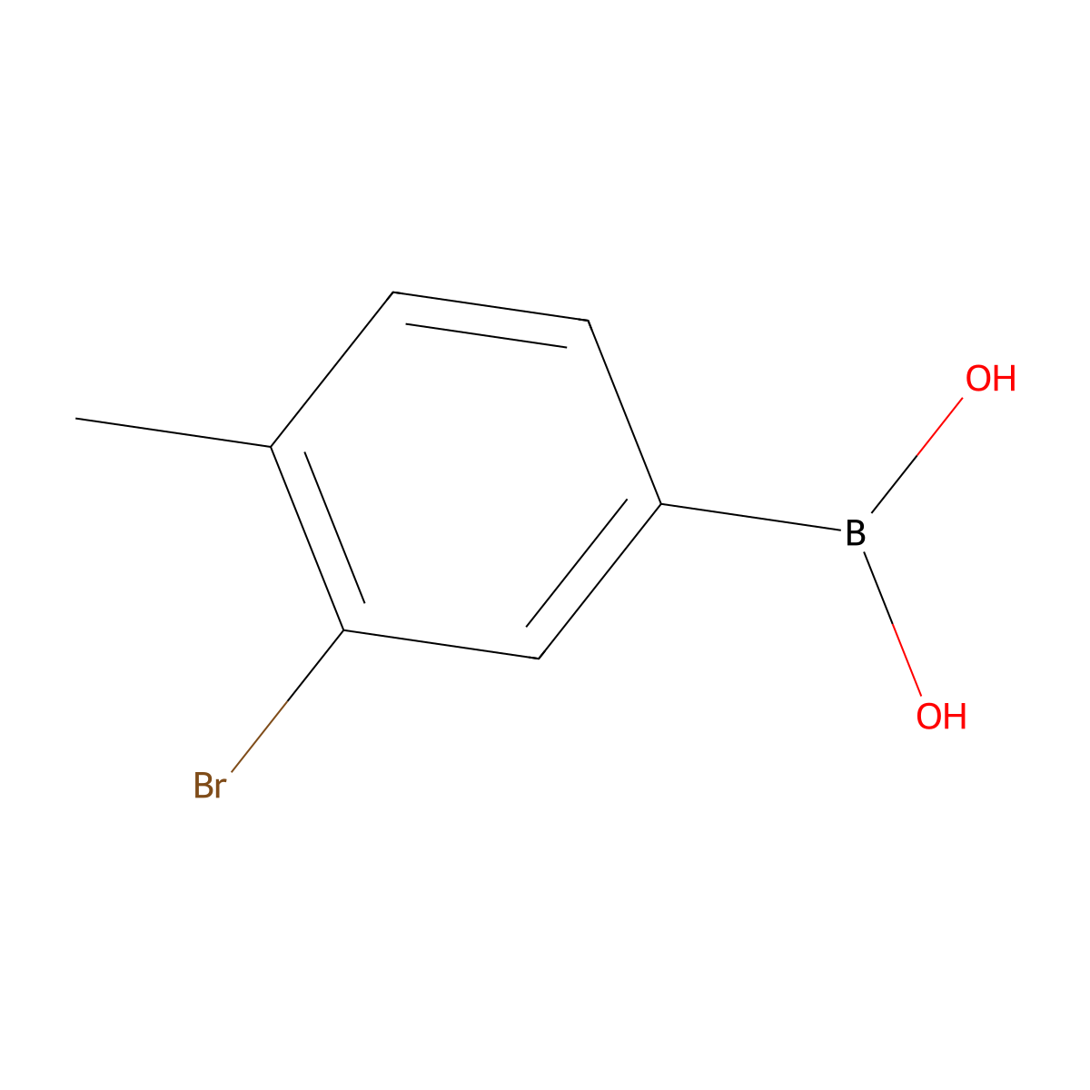 (3-Bromo-4-methylphenyl)boronic acid molecular structure, CAS 1312765-69-7