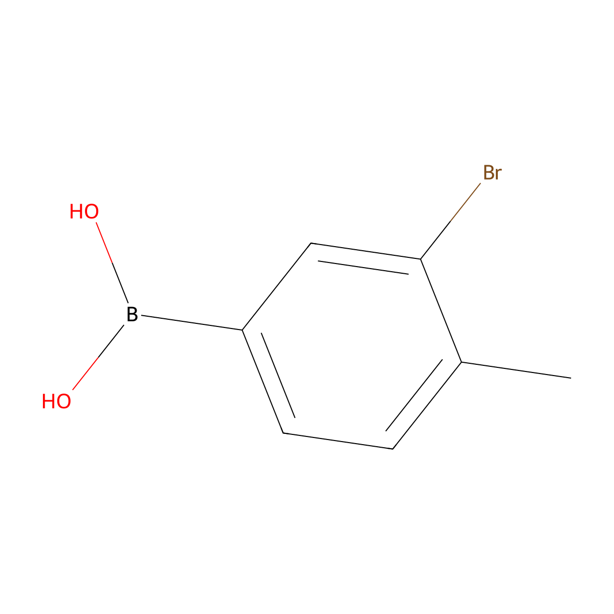 (3-Bromo-4-methylphenyl)boronic acid molecular structure, CAS 1312765-69-7