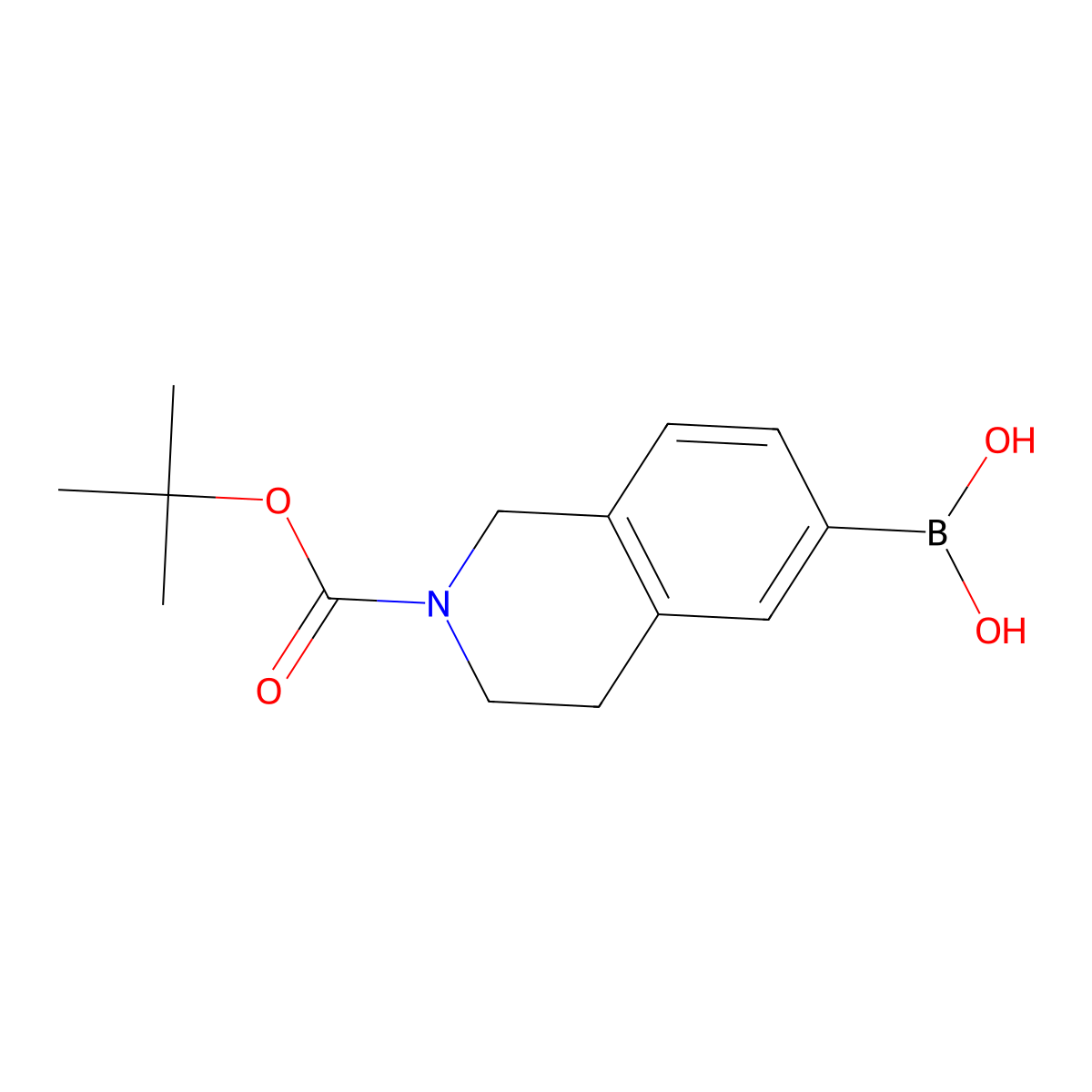 (2-(tert-Butoxycarbonyl)-1,2,3,4-tetrahydroisoquinolin-6-yl)boronic acid molecular structure, CAS 1312765-94-8