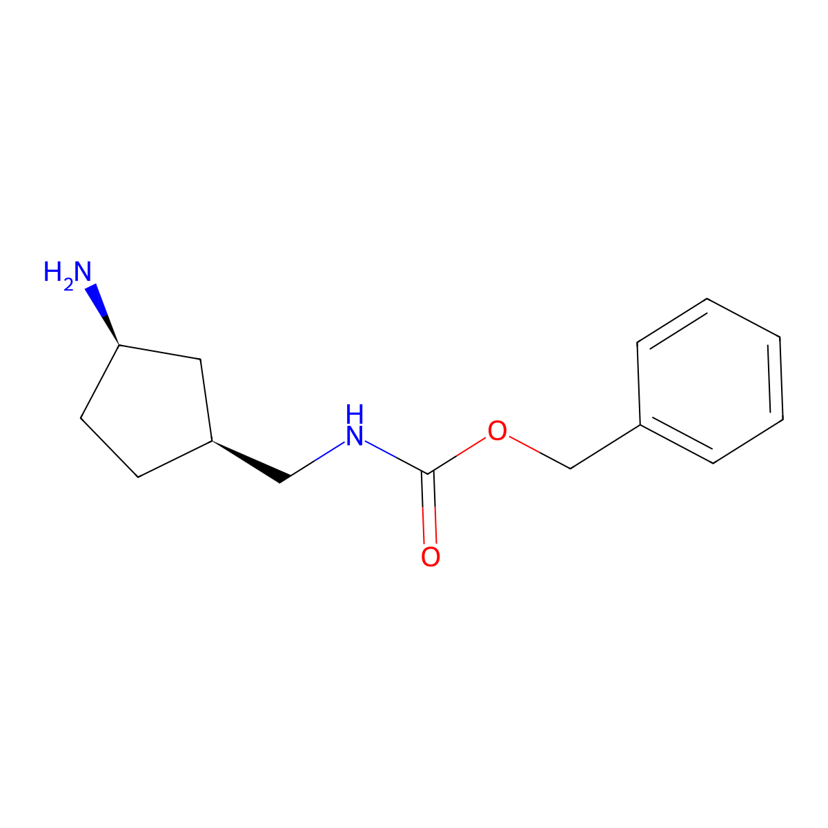 rel-benzyl N-{[(1S,3R)-3-aminocyclopentyl]methyl}carbamate molecular structure, CAS 1312766-48-5