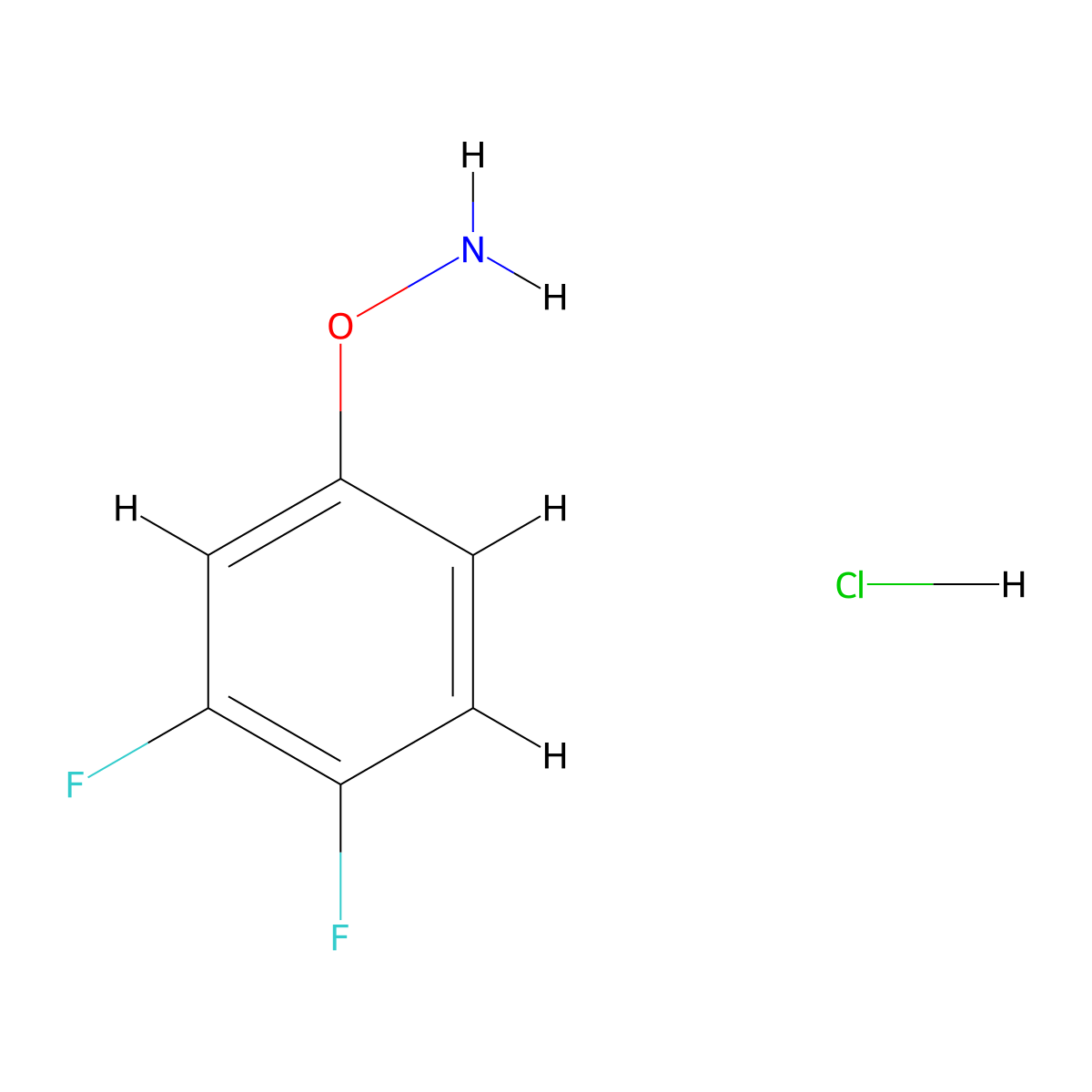 O-(3,4-Difluorophenyl)hydroxylamine Hydrochloride molecular structure, CAS 1312769-99-5