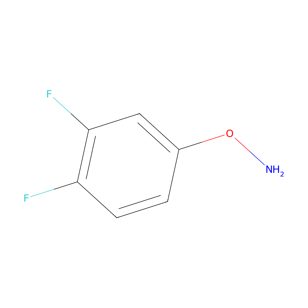 O-(3,4-difluorophenyl)hydroxylamine molecular structure, CAS 1312770-01-6
