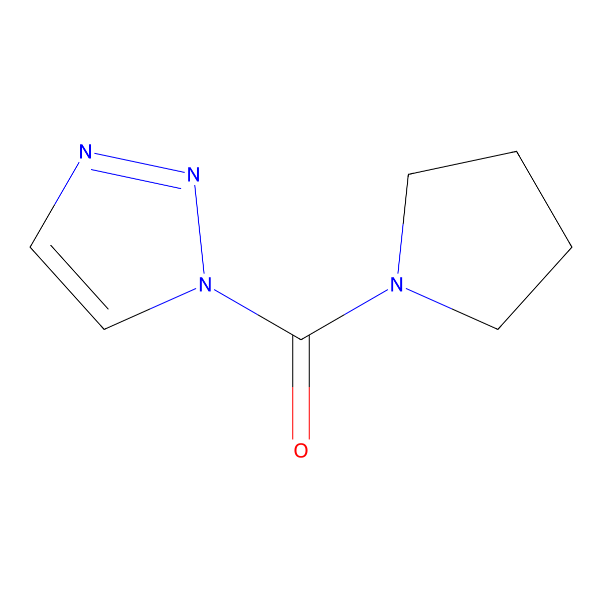 Pyrrolidin-1-yl(1H-1,2,3-triazol-1-yl)methanone molecular structure, CAS 1312782-34-5