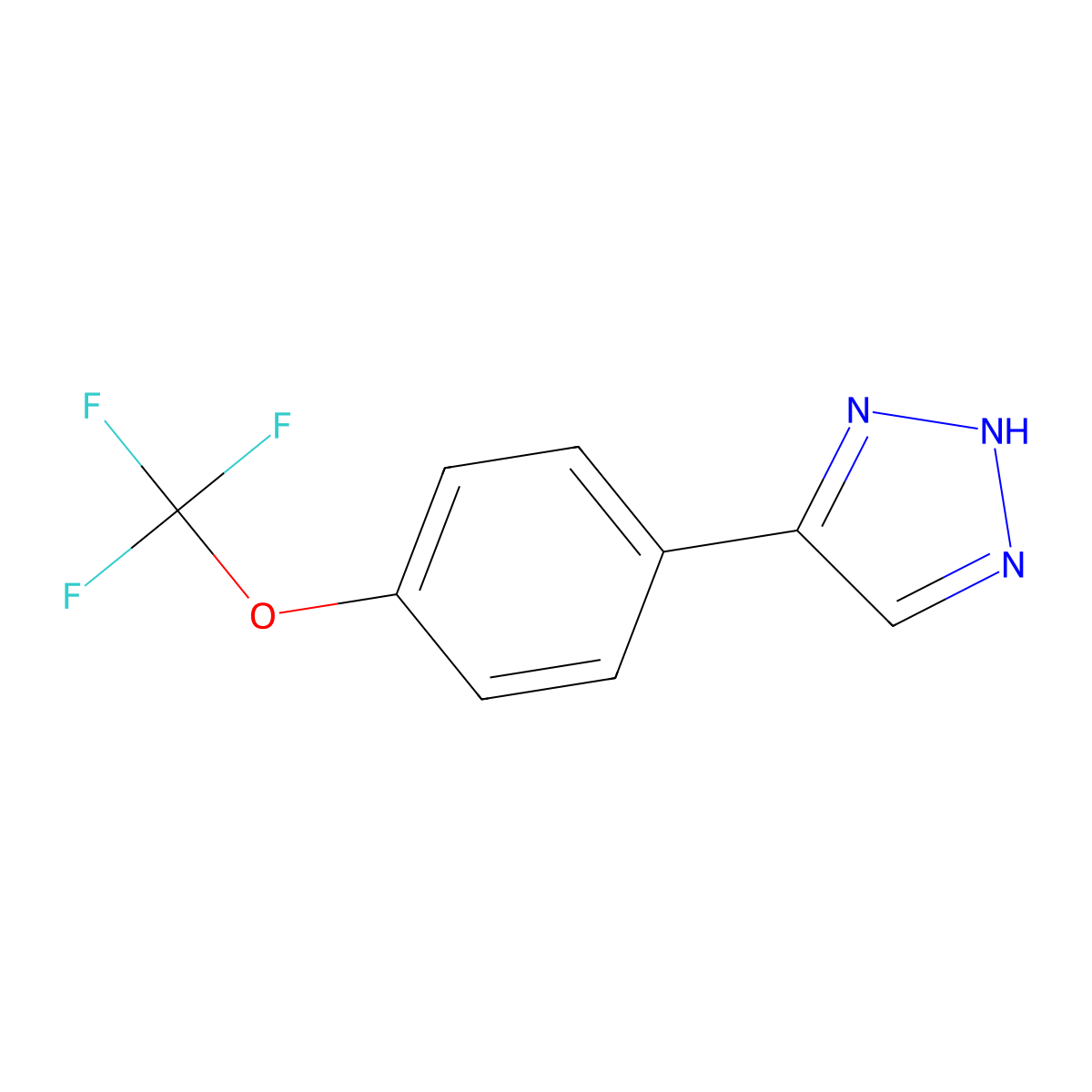 4-(4-(Trifluoromethoxy)phenyl)-1H-1,2,3-triazole molecular structure, CAS 1312782-54-9