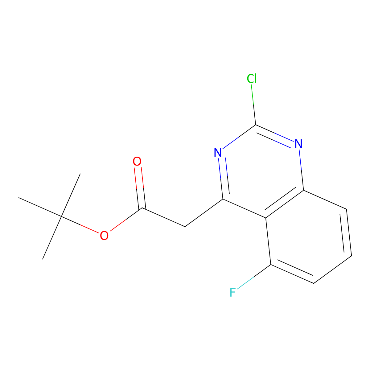 tert-Butyl 2-Chloro-5-fluoroquinazoline-4-acetate molecular structure, CAS 1312784-45-4