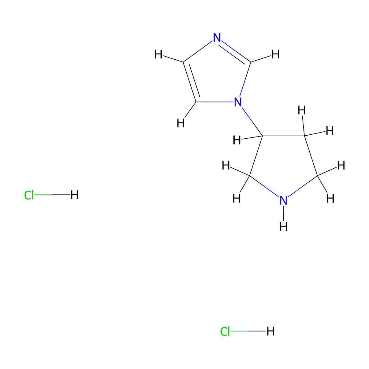 1-(3-Pyrrolidinyl)-1h-imidazole dihydrochloride molecular structure, CAS 1312784-53-4