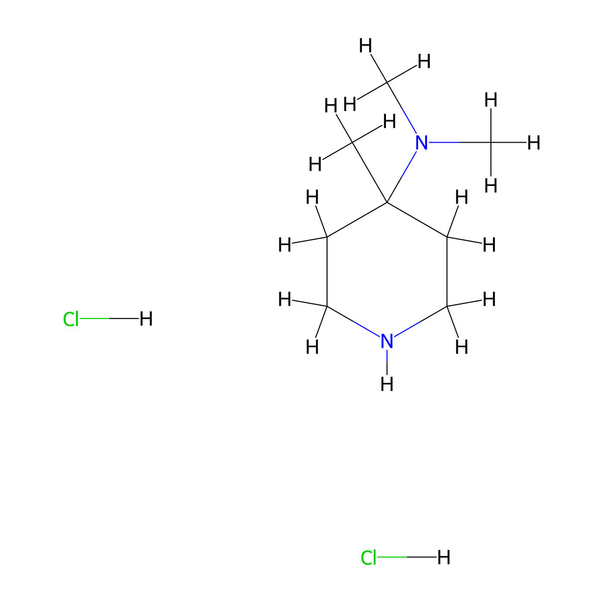 N,N,4-trimethylpiperidin-4-amine dihydrochloride molecular structure, CAS 1312784-77-2