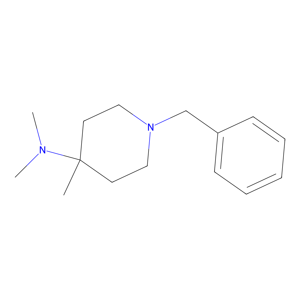 1-benzyl-N,N,4-trimethylpiperidin-4-amine molecular structure, CAS 1312784-78-3