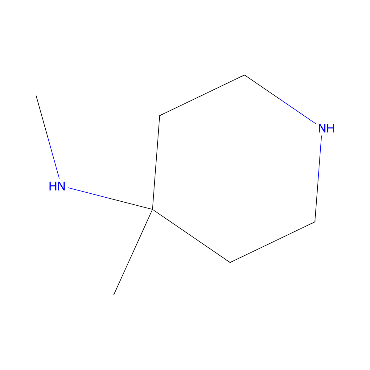N,4-dimethylpiperidin-4-amine molecular structure, CAS 1312784-79-4