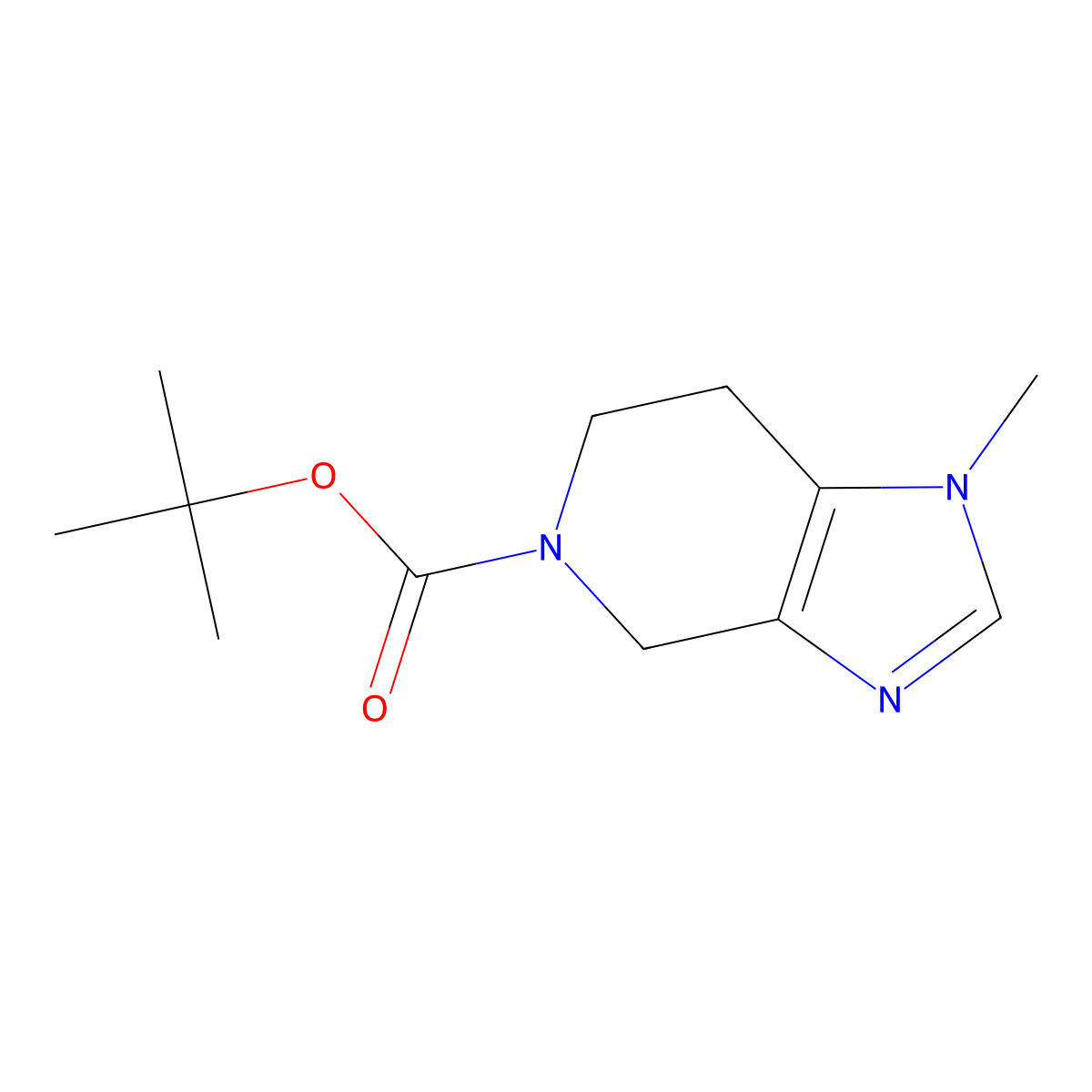 tert-Butyl 1-methyl-6,7-dihydro-1H-imidazo(4,5-c)pyridine-5(4H)-carboxylate molecular structure, CAS 1312784-89-6