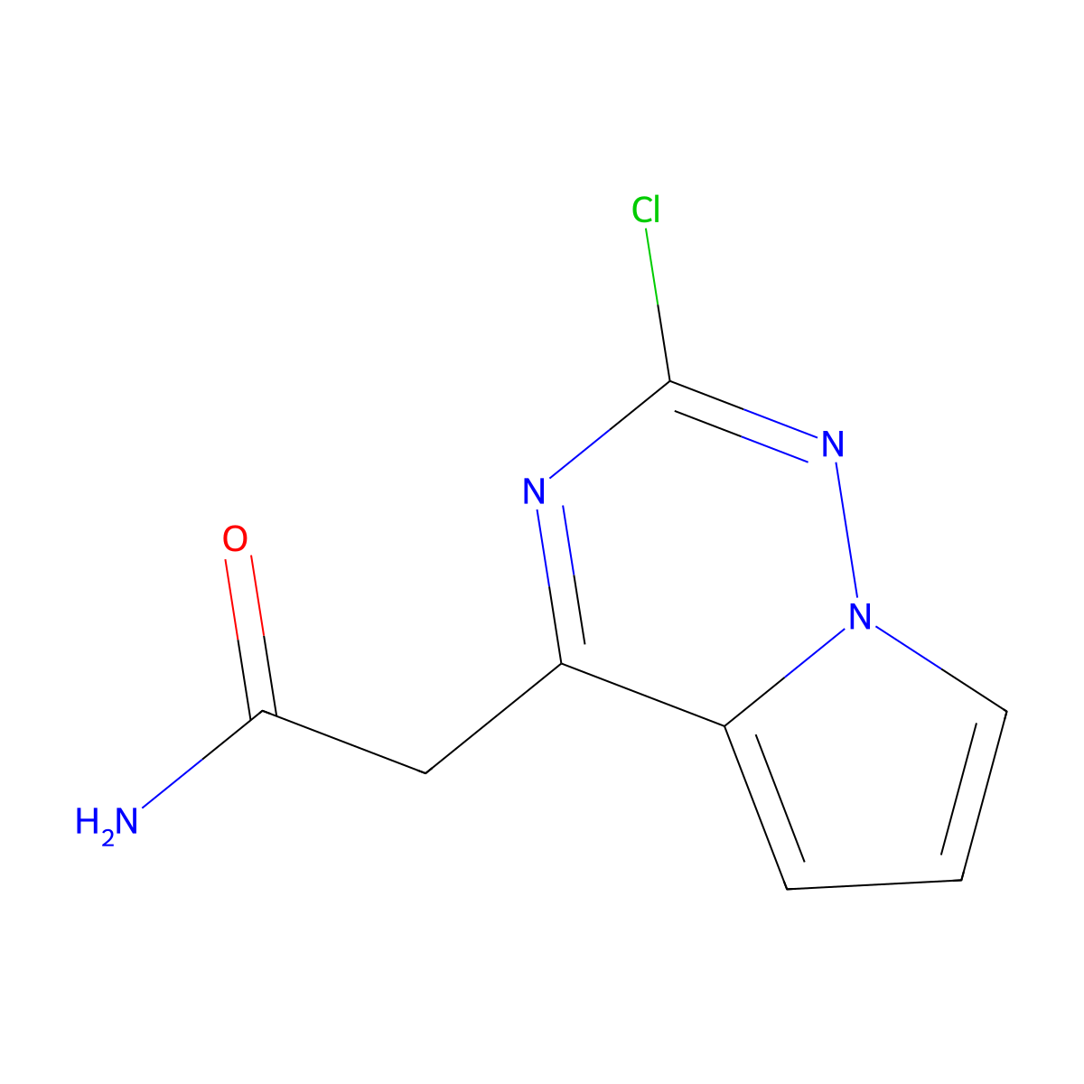 2-{2-Chloropyrrolo[2,1-f][1,2,4]triazin-4-yl}acetamide molecular structure, CAS 1312786-13-2