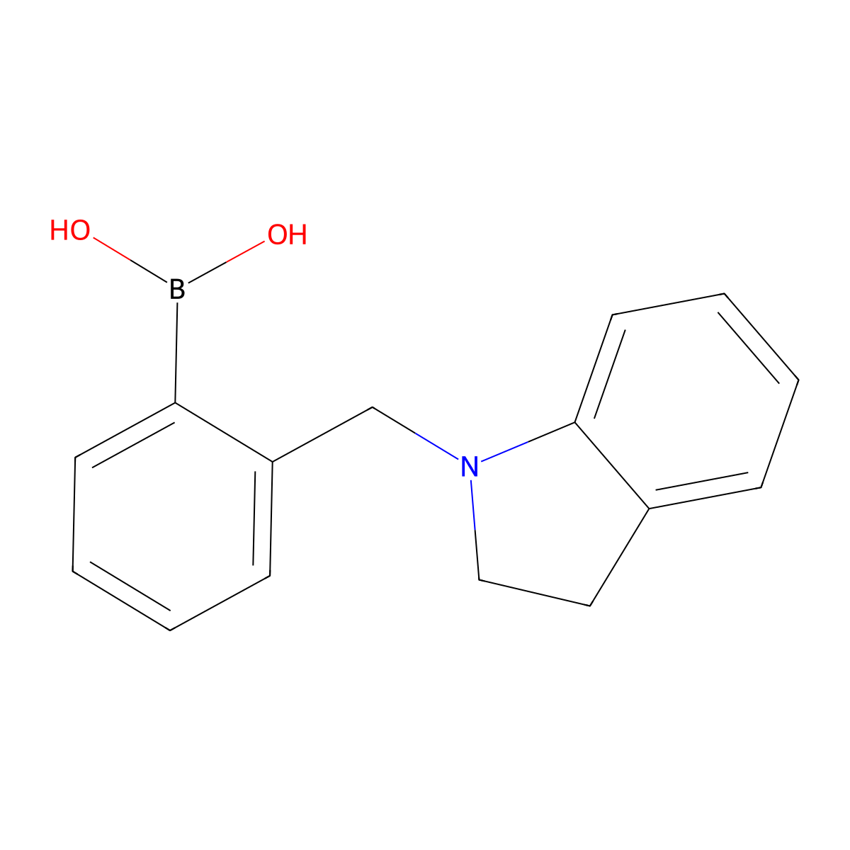 (2-(Indolin-1-ylmethyl)phenyl)boronic acid molecular structure, CAS 1312802-61-1