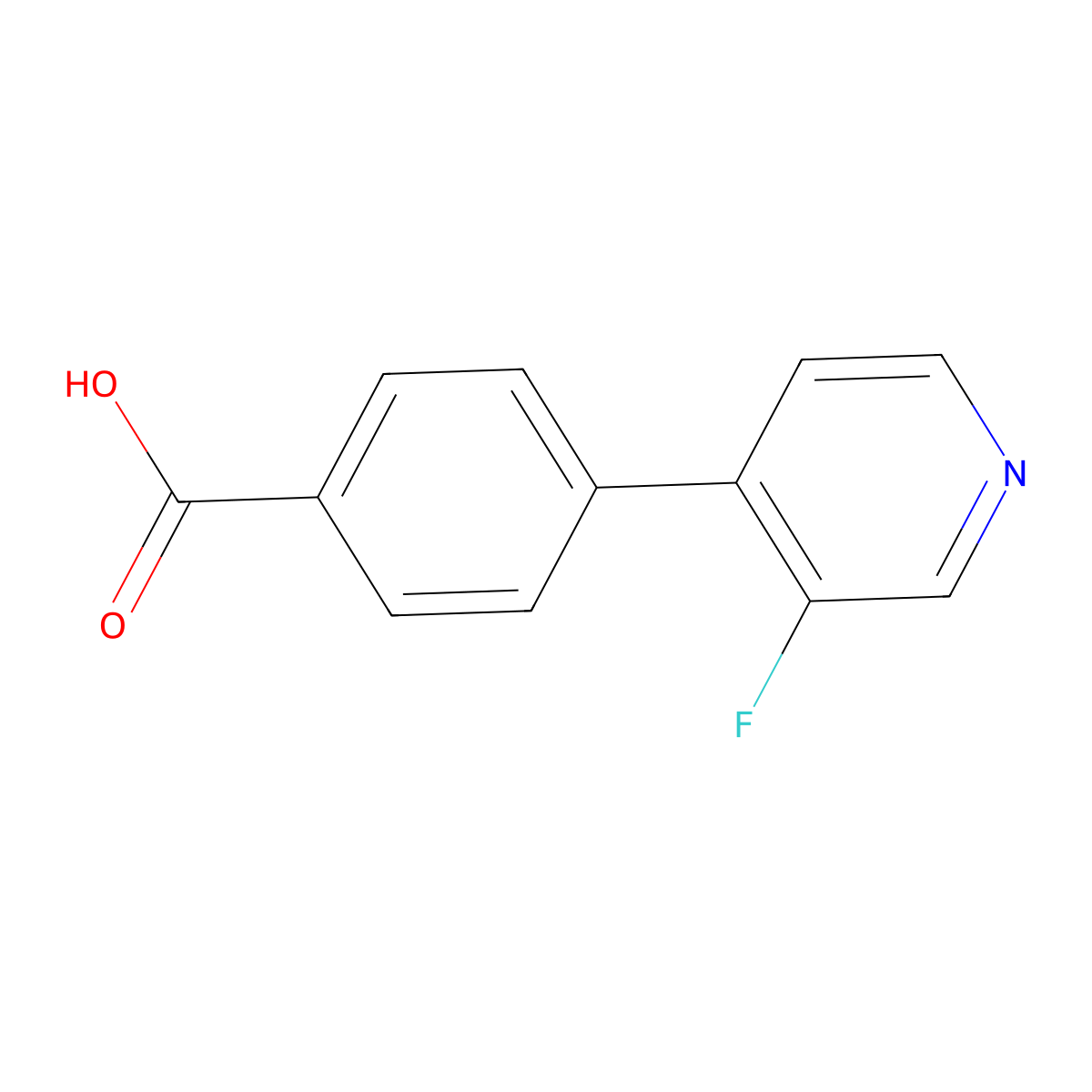 4-(3-Fluoropyridin-4-yl)benzoic acid molecular structure, CAS 1312804-50-4