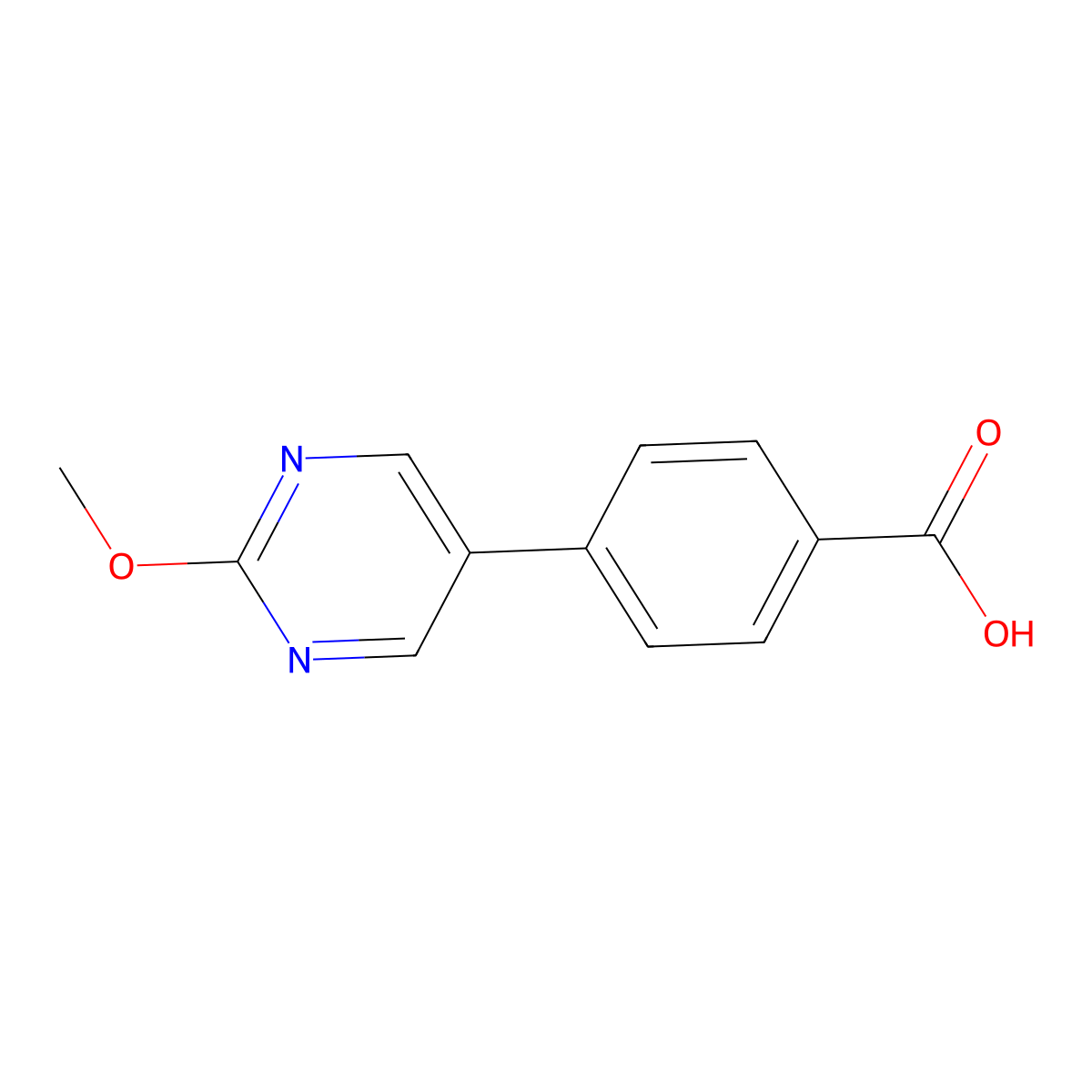 4-(2-Methoxypyrimidin-5-yl)benzoic acid molecular structure, CAS 1312804-55-9