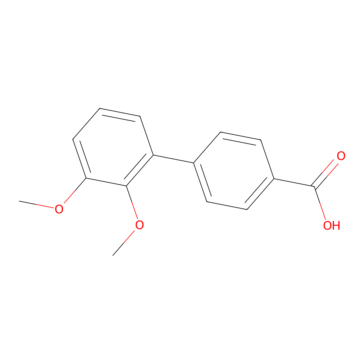 2',3'-Dimethoxy[1,1'-biphenyl]-4-carboxylic acid molecular structure, CAS 1312804-69-5