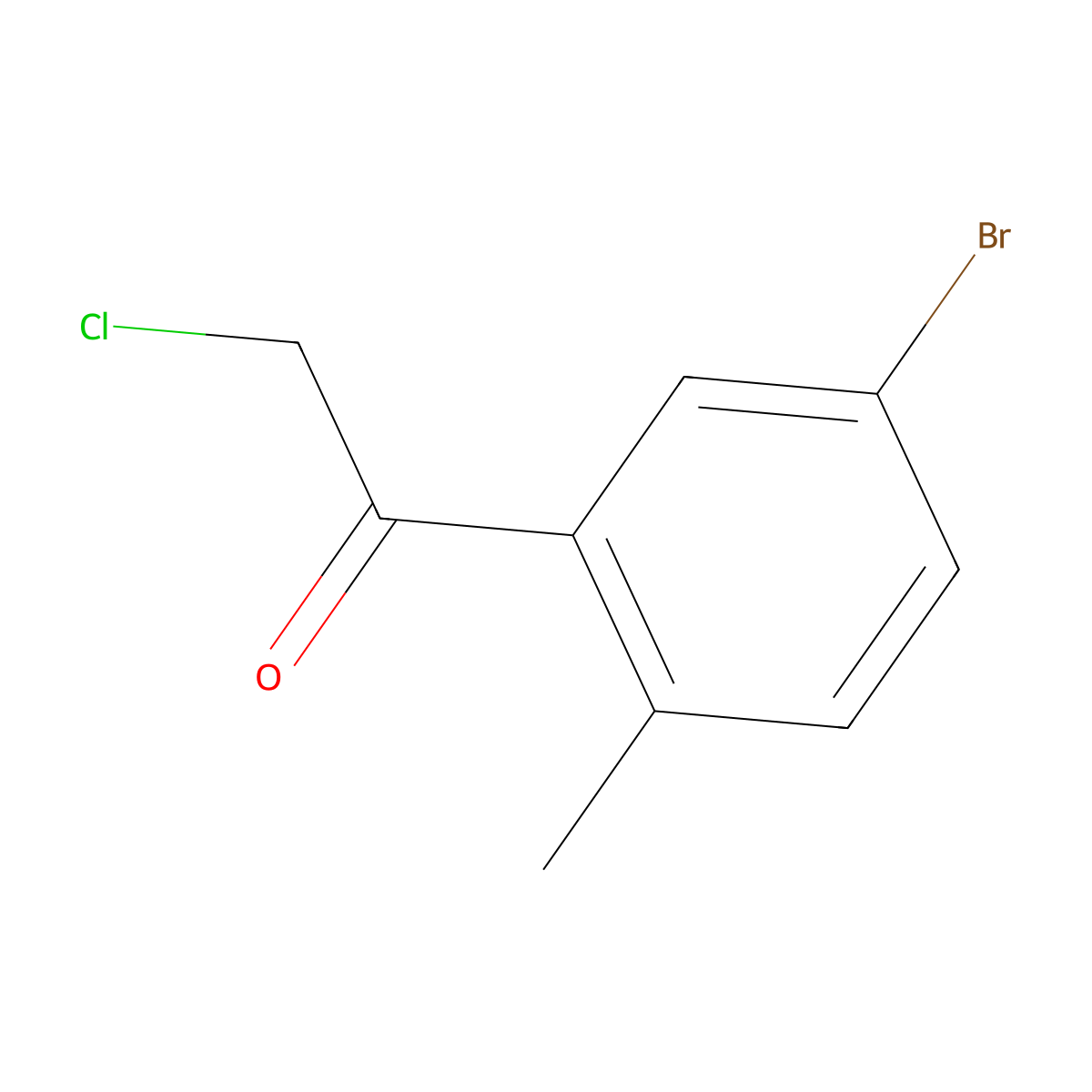 1-(5-Bromo-2-methylphenyl)-2-chloroethan-1-one molecular structure, CAS 1312810-83-5