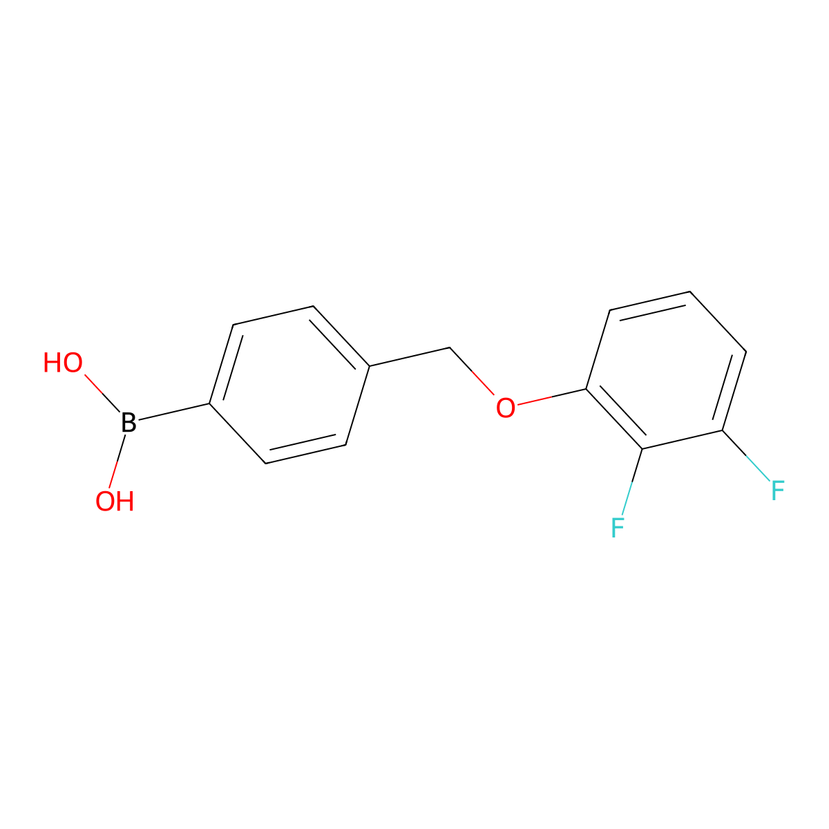(4-((2,3-Difluorophenoxy)methyl)phenyl)boronic acid molecular structure, CAS 1312811-55-4