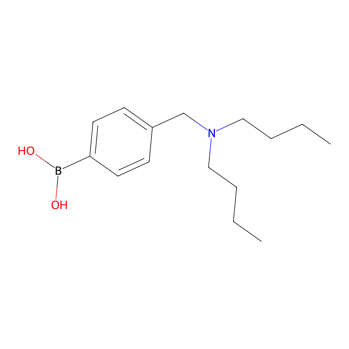 (4-((Dibutylamino)methyl)phenyl)boronic acid molecular structure, CAS 1312812-11-5