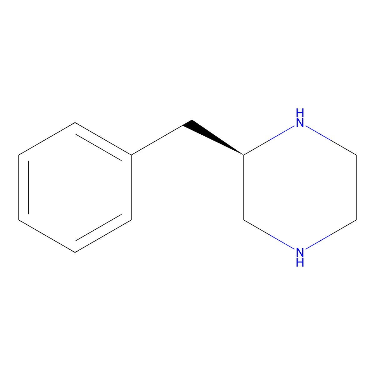 (R)-2-Benzylpiperazine molecular structure, CAS 131288-11-4
