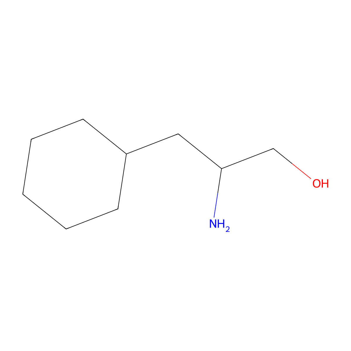 (2S)-2-amino-3-cyclohexylpropan-1-ol molecular structure, CAS 131288-67-0