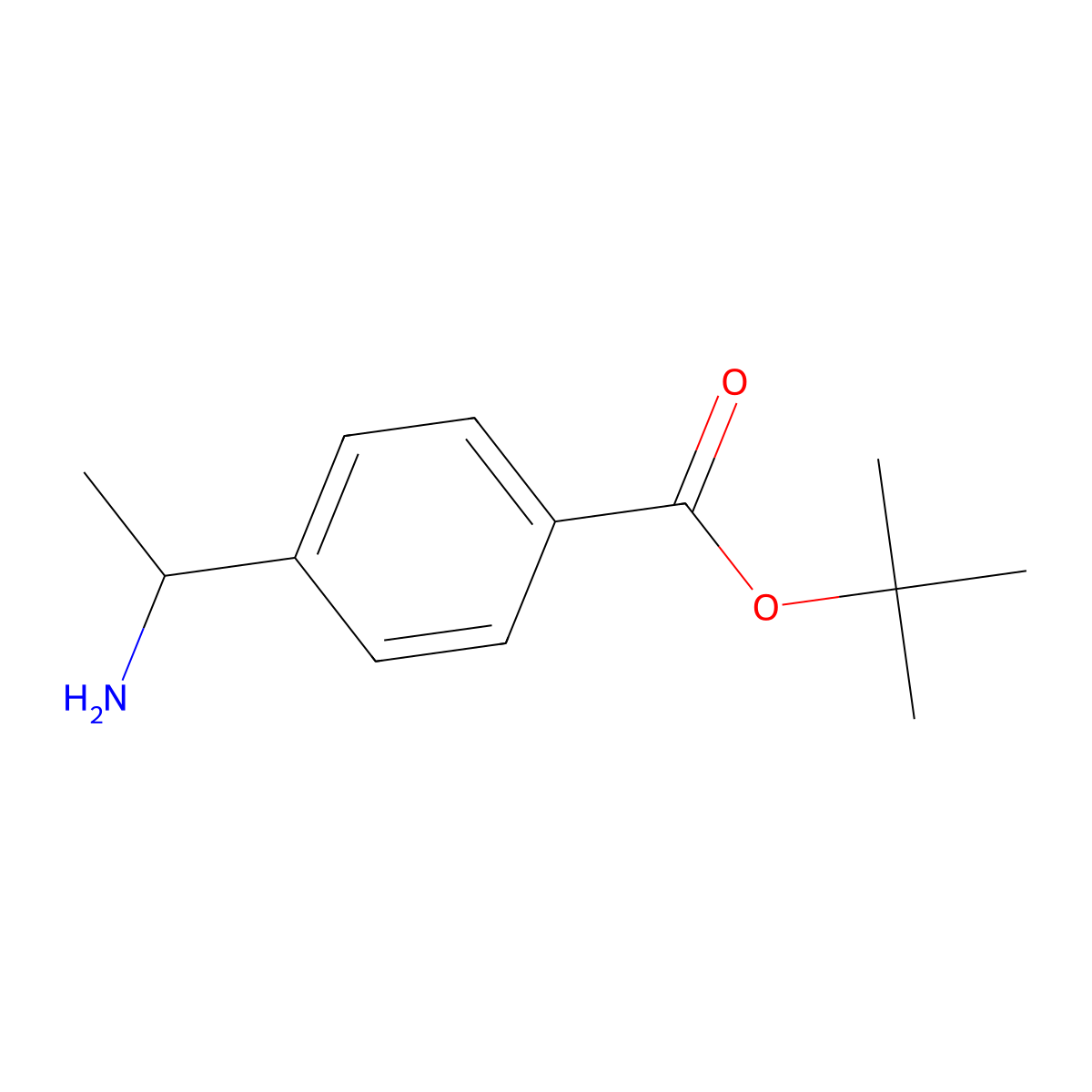 tert-butyl 4-[(1R)-1-aminoethyl]benzoate molecular structure, CAS 1312883-18-3