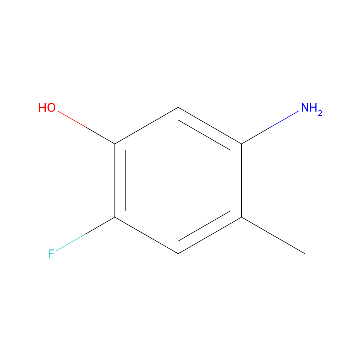 5-Amino-2-fluoro-4-methylphenol molecular structure, CAS 1312884-54-0
