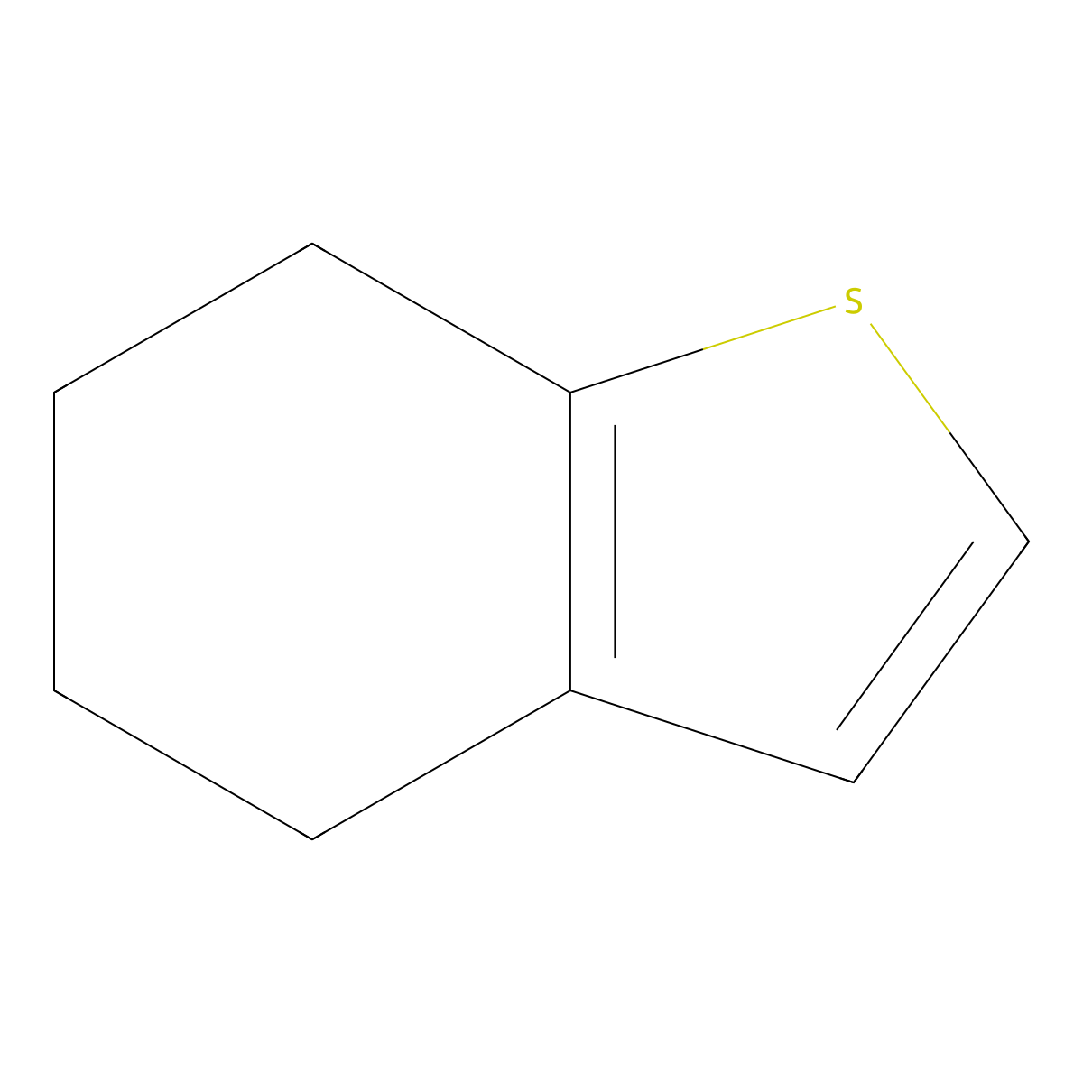 Benzothiophene, 4,5,6,7-tetrahydro- molecular structure, CAS 13129-17-4