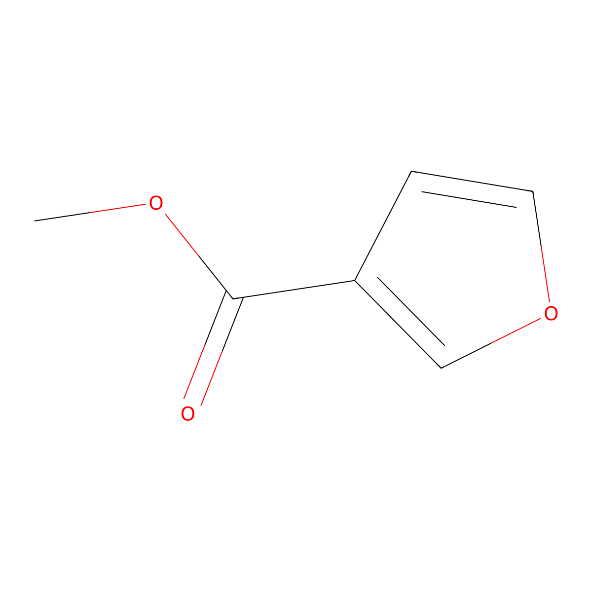 Methyl furan-3-carboxylate molecular structure, CAS 13129-23-2