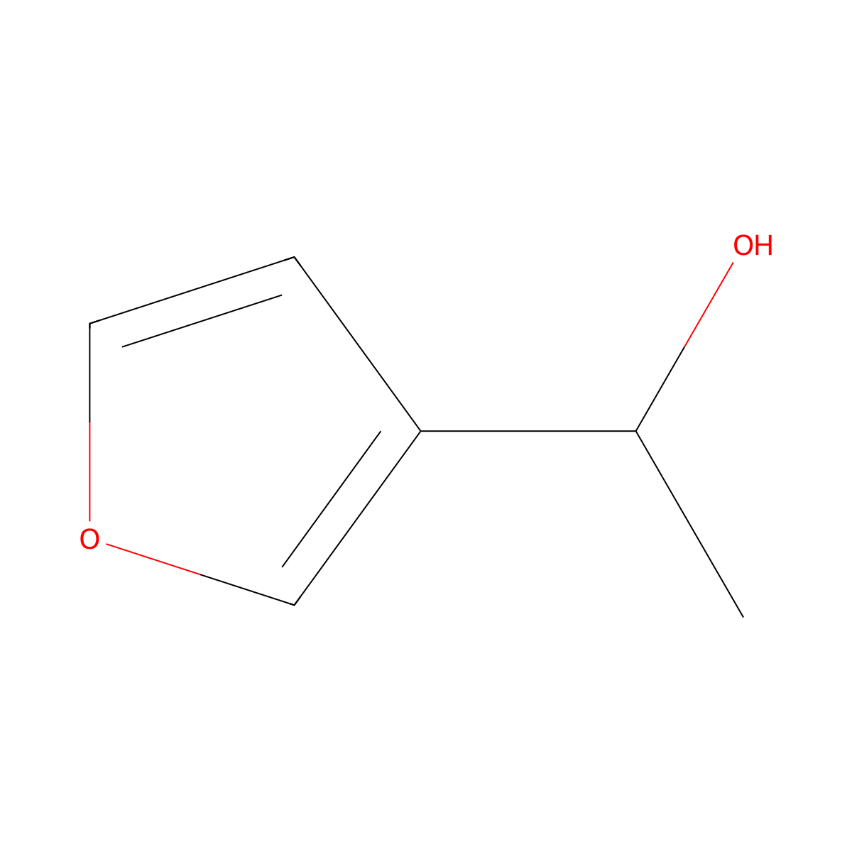 1-(3-Furyl)-1-ethanol molecular structure, CAS 13129-26-5