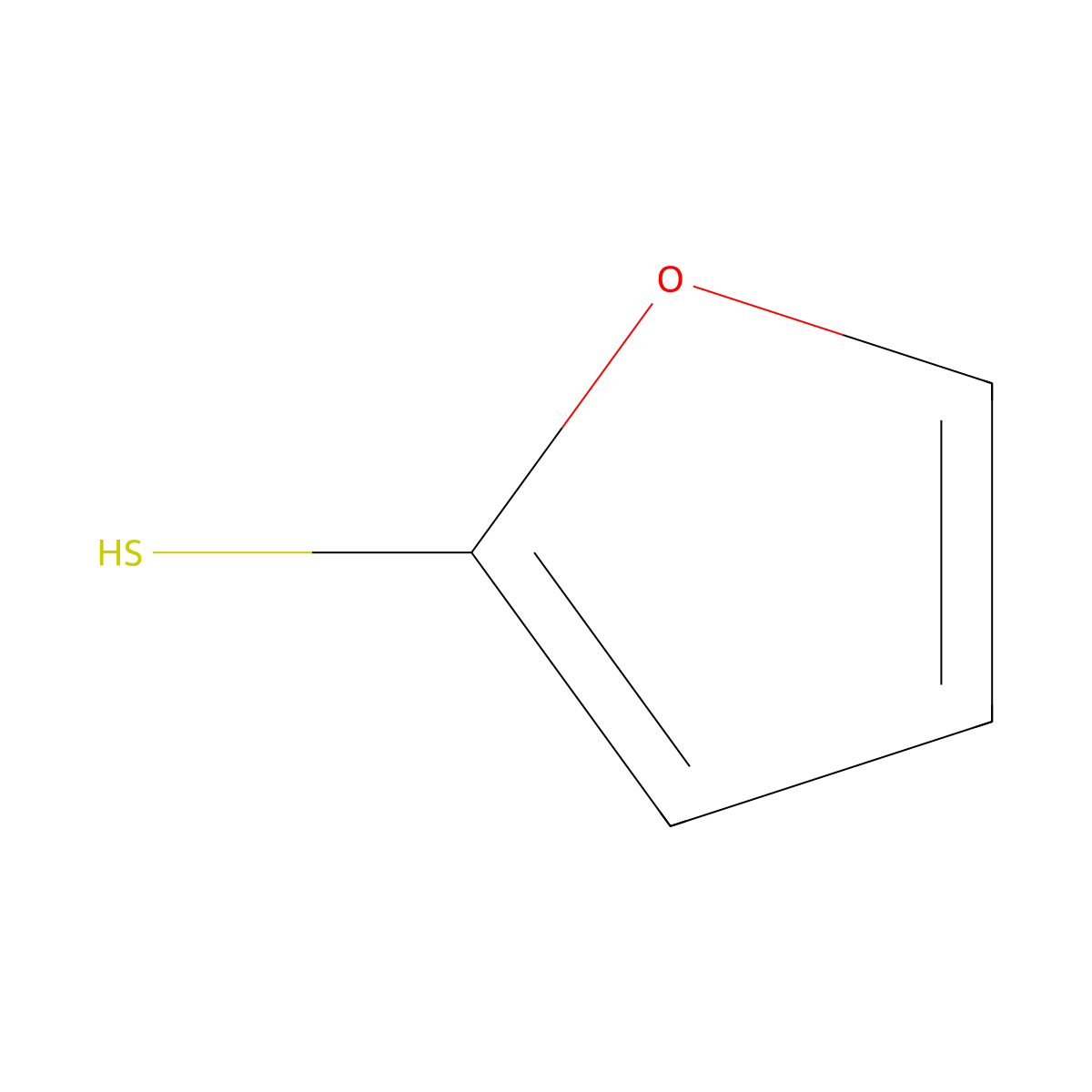 2-Furanthiol molecular structure, CAS 13129-35-6
